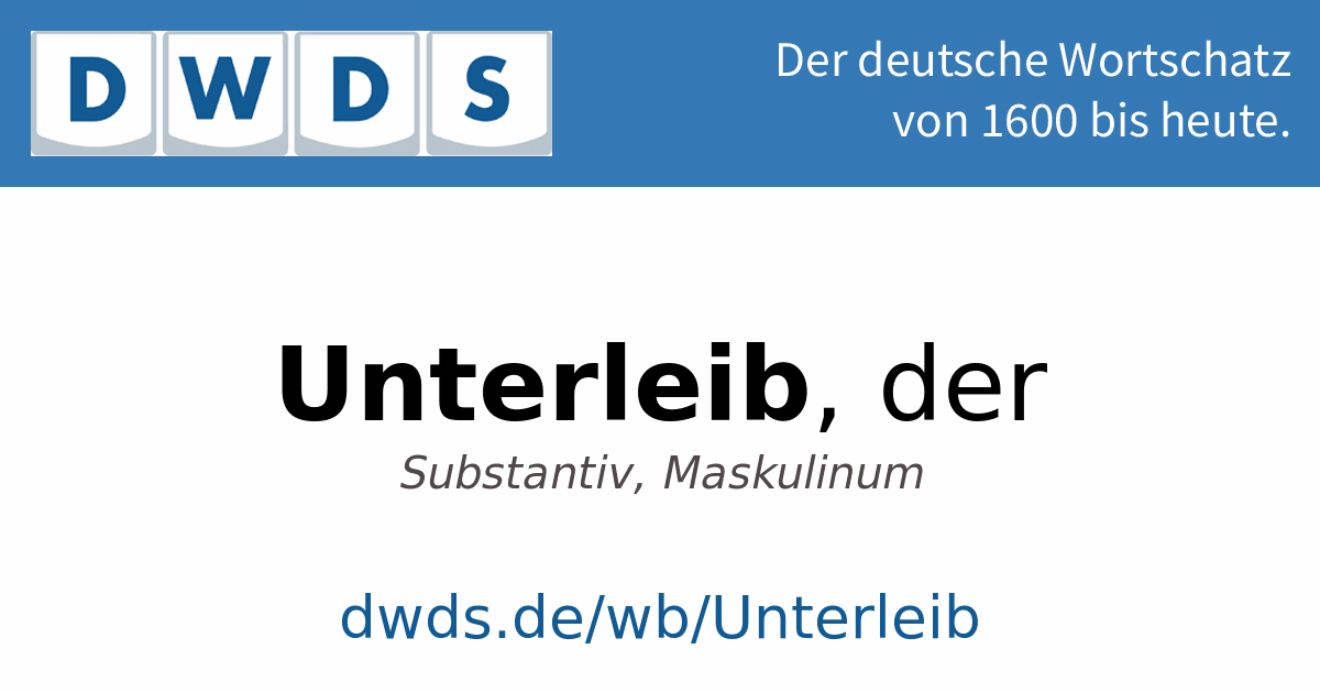 Unterleib – Schreibung, Definition, Bedeutung, Synonyme, Beispiele